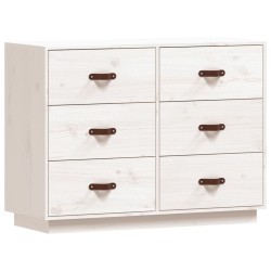 vidaXL Sideboard Weiß 100x40x75 cm Massivholz Kiefer