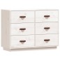 vidaXL Sideboard Weiß 100x40x75 cm Massivholz Kiefer vidaXL Sideboard Weiß 100x40x75 cm Massivholz Kiefer