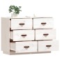 vidaXL Sideboard Weiß 100x40x75 cm Massivholz Kiefer vidaXL Sideboard Weiß 100x40x75 cm Massivholz Kiefer