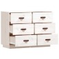 vidaXL Sideboard Weiß 100x40x75 cm Massivholz Kiefer vidaXL Sideboard Weiß 100x40x75 cm Massivholz Kiefer