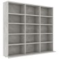 vidaXL CD-Regal Betongrau 102x23x89,5 cm Holzwerkstoff vidaXL CD-Regal Betongrau 102x23x89,5 cm Holzwerkstoff