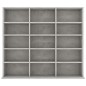 vidaXL CD-Regal Betongrau 102x23x89,5 cm Holzwerkstoff vidaXL CD-Regal Betongrau 102x23x89,5 cm Holzwerkstoff