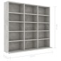 vidaXL CD-Regal Betongrau 102x23x89,5 cm Holzwerkstoff vidaXL CD-Regal Betongrau 102x23x89,5 cm Holzwerkstoff