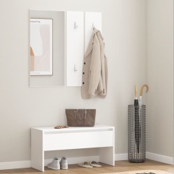 vidaXL Flurmöbel-Set Weiß Holzwerkstoff 