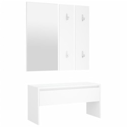 vidaXL Flurmöbel-Set Weiß Holzwerkstoff 