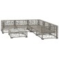 vidaXL 6-tlg. Garten-Lounge-Set mit Auflagen Poly Rattan Grau vidaXL 6-tlg. Garten-Lounge-Set mit Auflagen Poly Rattan Grau