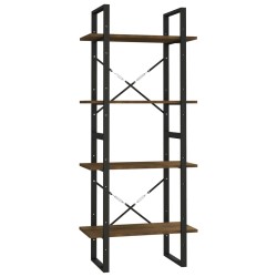 vidaXL Bücherregal 4 Fächer Braun Eichen-Optik 60x30x140 cm