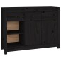 vidaXL Sideboard Schwarz 100x35x74 cm Massivholz Kiefer vidaXL Sideboard Schwarz 100x35x74 cm Massivholz Kiefer