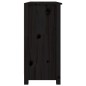 vidaXL Sideboard Schwarz 100x35x74 cm Massivholz Kiefer vidaXL Sideboard Schwarz 100x35x74 cm Massivholz Kiefer