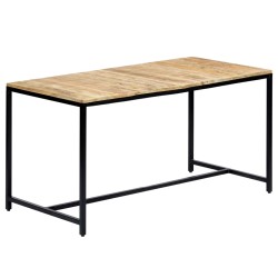 vidaXL Esstisch 140 x 70 x 75 cm Massives Raues Mangoholz