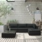 vidaXL 5-tlg. Garten-Lounge-Set mit Auflagen Poly Rattan Schwarz vidaXL 5-tlg. Garten-Lounge-Set mit Auflagen Poly Rattan Schwarz