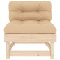vidaXL Mittelsofa mit Kissen Massivholz Kiefer vidaXL Mittelsofa mit Kissen Massivholz Kiefer