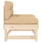 vidaXL Mittelsofa mit Kissen Massivholz Kiefer vidaXL Mittelsofa mit Kissen Massivholz Kiefer