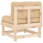 vidaXL Mittelsofa mit Kissen Massivholz Kiefer vidaXL Mittelsofa mit Kissen Massivholz Kiefer
