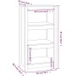 vidaXL Bücherregal Weiß 50x35x97 cm Massivholz Kiefer vidaXL Bücherregal Weiß 50x35x97 cm Massivholz Kiefer