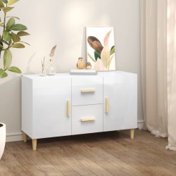 vidaXL Sideboard Hochglanz-Weiß 100x36x60 cm Holzwerkstoff