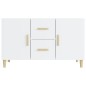 vidaXL Sideboard Hochglanz-Weiß 100x36x60 cm Holzwerkstoff vidaXL Sideboard Hochglanz-Weiß 100x36x60 cm Holzwerkstoff