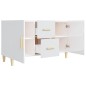 vidaXL Sideboard Hochglanz-Weiß 100x36x60 cm Holzwerkstoff vidaXL Sideboard Hochglanz-Weiß 100x36x60 cm Holzwerkstoff