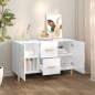 vidaXL Sideboard Hochglanz-Weiß 100x36x60 cm Holzwerkstoff vidaXL Sideboard Hochglanz-Weiß 100x36x60 cm Holzwerkstoff