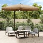 vidaXL Sonnenschirm mit Stahlmast 300 cm Taupe vidaXL Sonnenschirm mit Stahlmast 300 cm Taupe