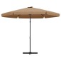 vidaXL Sonnenschirm mit Stahlmast 300 cm Taupe vidaXL Sonnenschirm mit Stahlmast 300 cm Taupe