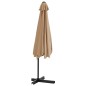 vidaXL Sonnenschirm mit Stahlmast 300 cm Taupe vidaXL Sonnenschirm mit Stahlmast 300 cm Taupe