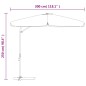 vidaXL Sonnenschirm mit Stahlmast 300 cm Taupe vidaXL Sonnenschirm mit Stahlmast 300 cm Taupe