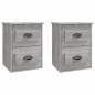 vidaXL Wand-Nachttische 2 Stk. Grau Sonoma 41,5x36x53 cm vidaXL Wand-Nachttische 2 Stk. Grau Sonoma 41,5x36x53 cm