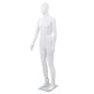 vidaXL Männliche Schaufensterpuppe mit Glassockel Weiß 185 cm vidaXL Männliche Schaufensterpuppe mit Glassockel Weiß 185 cm