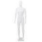 vidaXL Männliche Schaufensterpuppe mit Glassockel Weiß 185 cm vidaXL Männliche Schaufensterpuppe mit Glassockel Weiß 185 cm