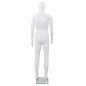 vidaXL Männliche Schaufensterpuppe mit Glassockel Weiß 185 cm vidaXL Männliche Schaufensterpuppe mit Glassockel Weiß 185 cm