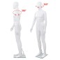 vidaXL Männliche Schaufensterpuppe mit Glassockel Weiß 185 cm vidaXL Männliche Schaufensterpuppe mit Glassockel Weiß 185 cm