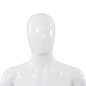 vidaXL Männliche Schaufensterpuppe mit Glassockel Weiß 185 cm vidaXL Männliche Schaufensterpuppe mit Glassockel Weiß 185 cm