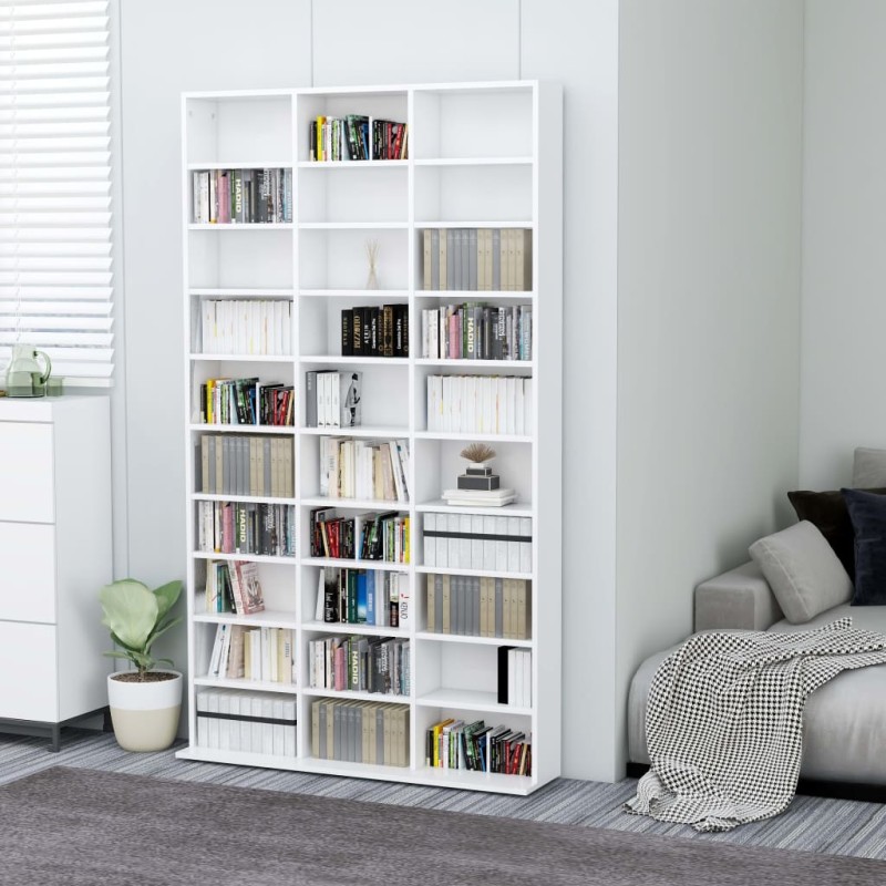vidaXL CD-Schrank Weiß 102x16x177,5 cm Holzwerkstoff vidaXL CD-Schrank Weiß 102x16x177,5 cm Holzwerkstoff