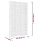 vidaXL CD-Schrank Weiß 102x16x177,5 cm Holzwerkstoff vidaXL CD-Schrank Weiß 102x16x177,5 cm Holzwerkstoff