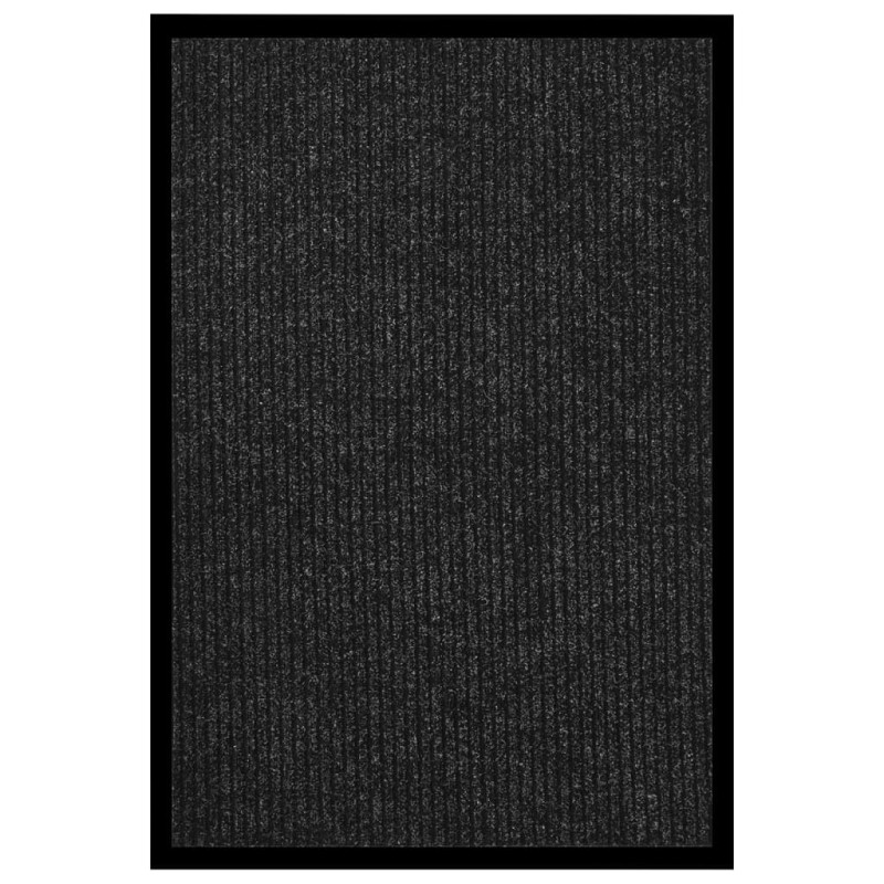 vidaXL Fußmatte Gestreift 80x120 cm Anthrazit vidaXL Fußmatte Gestreift 80x120 cm Anthrazit