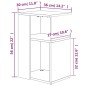 vidaXL Beistelltisch Grau Sonoma 36x30x56 cm Holzwerkstoff vidaXL Beistelltisch Grau Sonoma 36x30x56 cm Holzwerkstoff