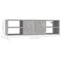 vidaXL Wandregal Betongrau 102x30x29 cm Holzwerkstoff vidaXL Wandregal Betongrau 102x30x29 cm Holzwerkstoff