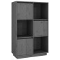 vidaXL Highboard Grau 74x35x117 cm Massivholz Kiefer vidaXL Highboard Grau 74x35x117 cm Massivholz Kiefer