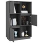 vidaXL Highboard Grau 74x35x117 cm Massivholz Kiefer vidaXL Highboard Grau 74x35x117 cm Massivholz Kiefer
