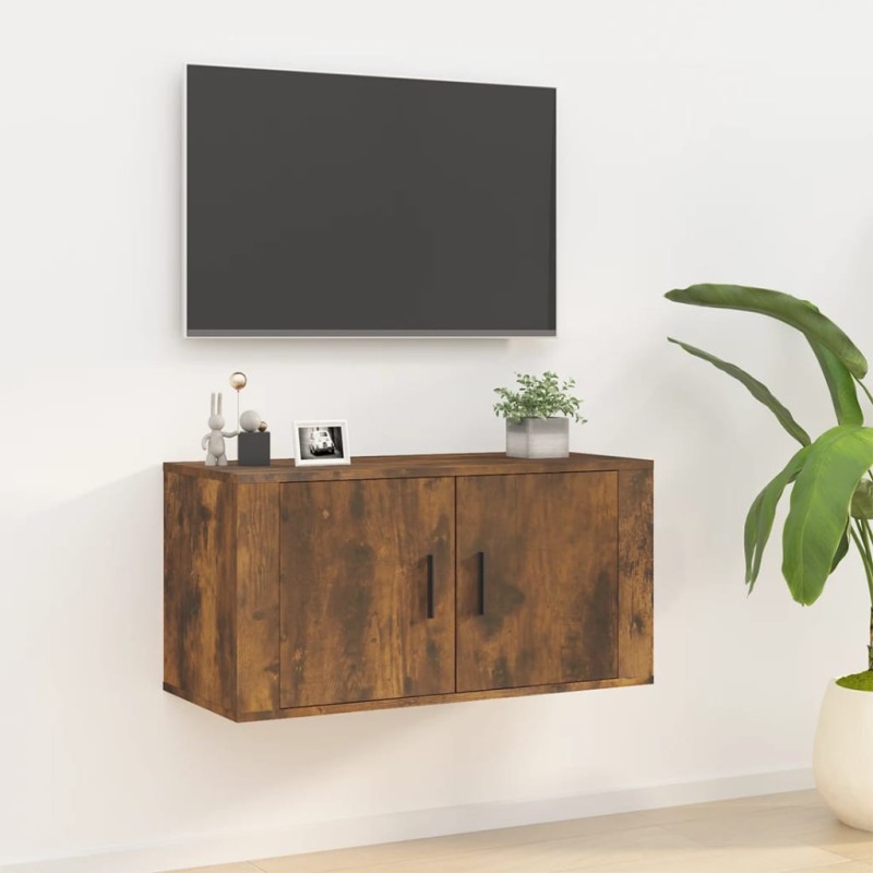 vidaXL TV-Wandschrank Räuchereiche 80x34,5x40 cm vidaXL TV-Wandschrank Räuchereiche 80x34,5x40 cm