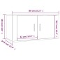 vidaXL TV-Wandschrank Räuchereiche 80x34,5x40 cm vidaXL TV-Wandschrank Räuchereiche 80x34,5x40 cm