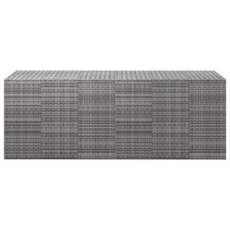 vidaXL Garten-Kissenbox PE Rattan 291x100,5x104 cm Grau
