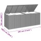 vidaXL Garten-Kissenbox PE Rattan 291x100,5x104 cm Grau vidaXL Garten-Kissenbox PE Rattan 291x100,5x104 cm Grau