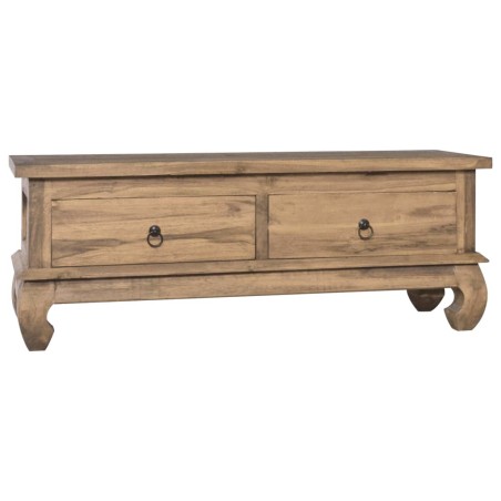 vidaXL TV-Schrank 110x35x40 cm Teak Massivholz