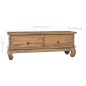 vidaXL TV-Schrank 110x35x40 cm Teak Massivholz vidaXL TV-Schrank 110x35x40 cm Teak Massivholz