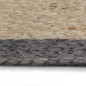 vidaXL Teppich Handgefertigt Jute mit Dunkelgrauem Rand 120 cm vidaXL Teppich Handgefertigt Jute mit Dunkelgrauem Rand 120 cm