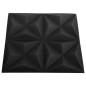 vidaXL 3D-Wandpaneele 24 Stk. 50x50 cm Origami Schwarz 6 m² vidaXL 3D-Wandpaneele 24 Stk. 50x50 cm Origami Schwarz 6 m²