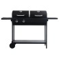 Gas- und Holzkohle-Grill mit 2 Brennern Gas- und Holzkohle-Grill mit 2 Brennern