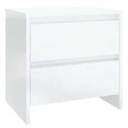 vidaXL Nachttisch Hochglanz-Weiß 45x34,5x44,5 cm Holzwerkstoff